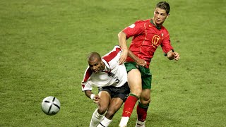 19 Years Old Cristiano Ronaldo in Euro 2004 - Portugal vs England -