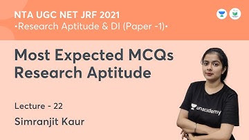 Most Expected MCQs Research Aptitude | Research Aptitude | NTA UGC NET JRF 2021 | by Simranjit Kaur