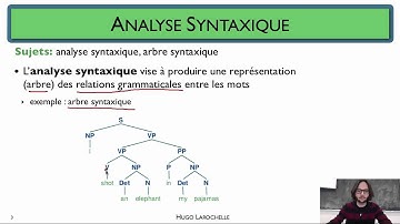 Traitement automatique des langues [6.1] Analyse syntaxique - motivation