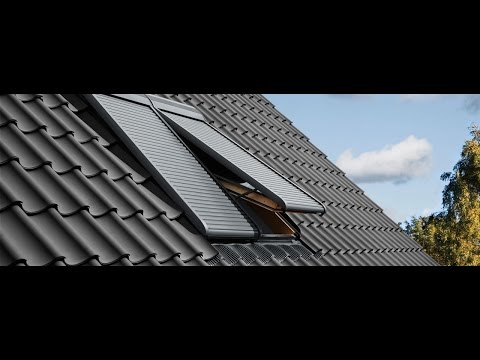 Установка рольставней VELUX на мансардное окно