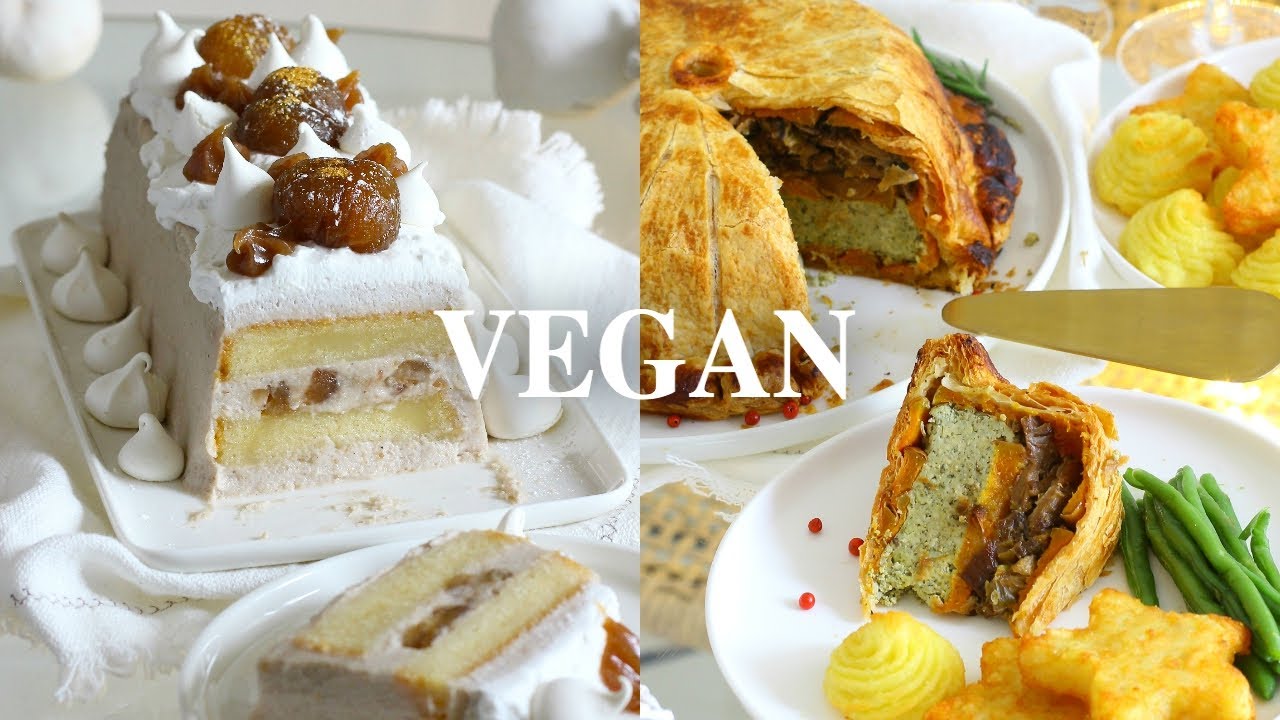 MENU FESTIF VEGAN | Bûche Mont Blanc & Pithiviers