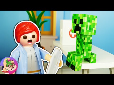 Playmobil Vogel family: MINECRAFT VIRUS in the HOSPITAL!🏥 All infected! Playmobil Movie German