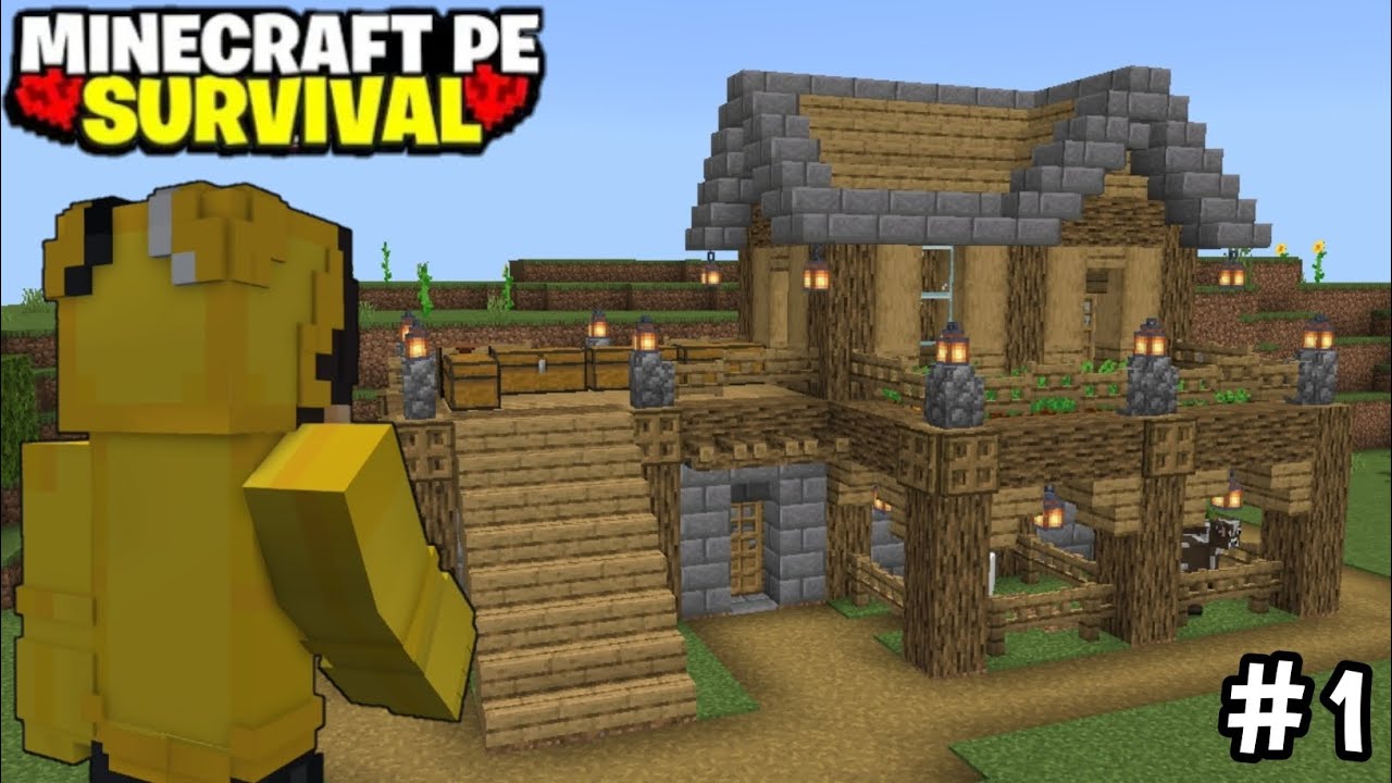 MINECRAFT PE 🔥Survival Series 1.20 Ep 1 in Hindi || Made OP Survival ...