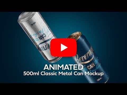 500ml Classic Can Mockup | ANIMATED, a Packaging Mockup by AY Mock-Ups (Thumbnail 14 of 15)