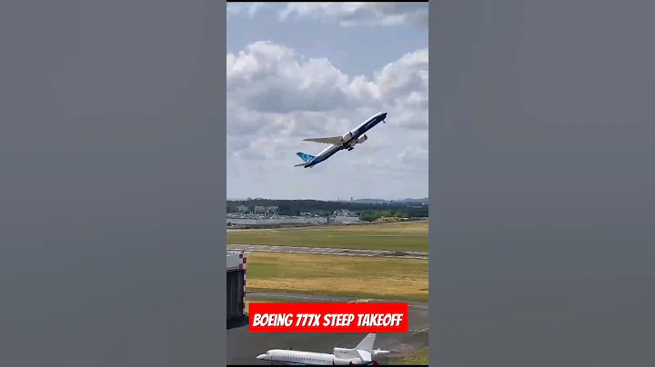 Boeing 777x INSANE Steep Takeoff
