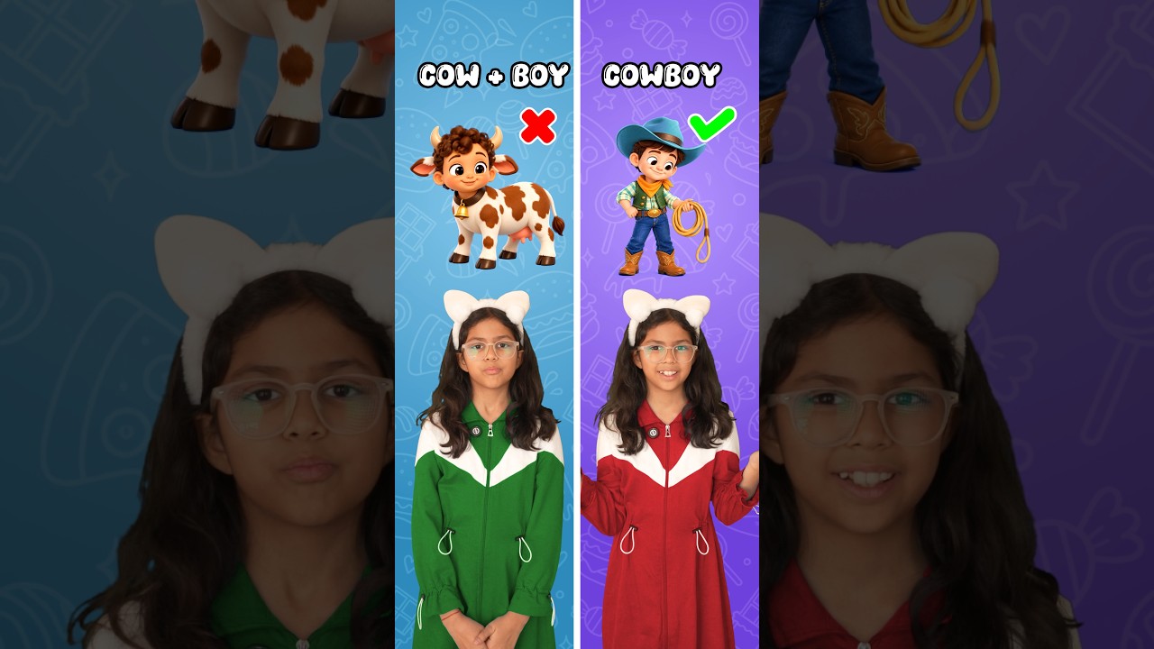 Compound Words for Kids 😍 | Treetop, Fishbowl, Cowboy & More! | Adi Connection #shorts