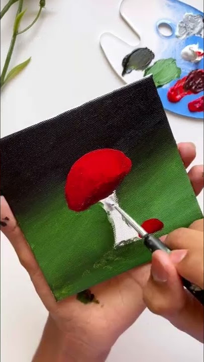 How to paint mushrooms 🍄 #shorts #artist #acrylic #mushroom