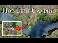 3 days solo hot tent camping on a wild river in northern michigan