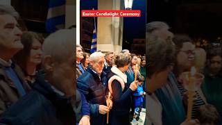 Easter Candlelight Service At Church