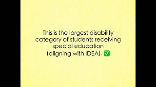 Specific Learning Disabilities - IDEA
