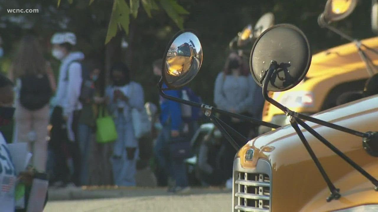 CMS parents complain of lingering school bus delays - YouTube