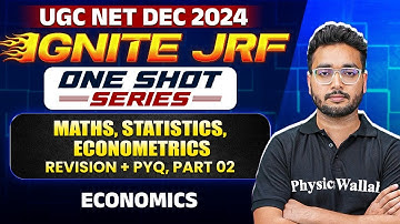 Revision + PYQ Maths, Statistics, Econometrics | UGC NET Economics | UGC NET Dec 2024 | Umesh Sir