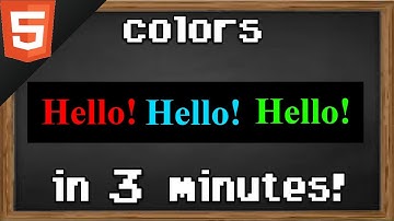 Learn HTML colors in 3 minutes 🖍️