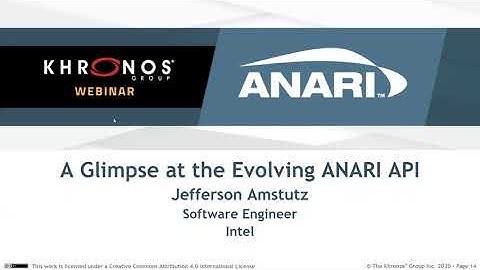 Khronos Webinar: ANARI Performance Computing