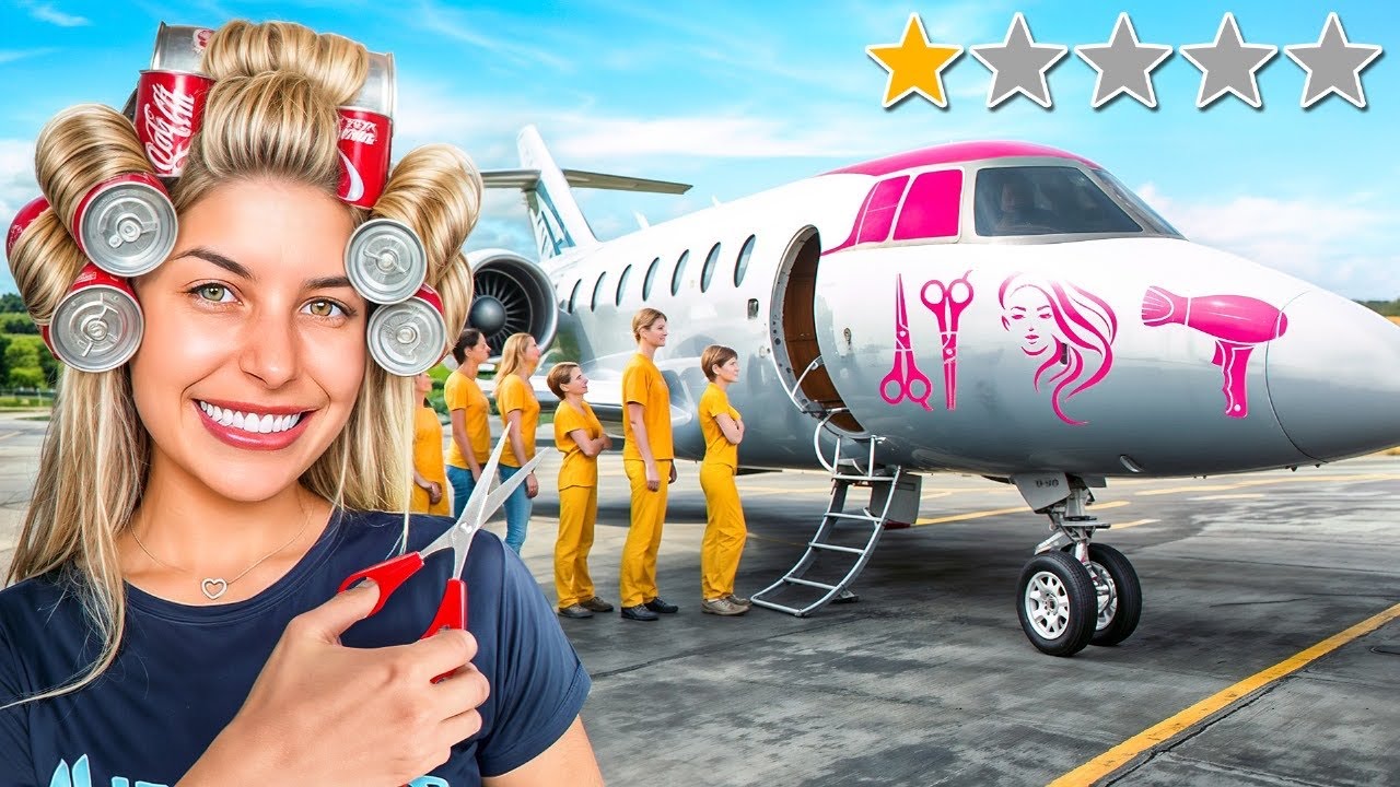 Transformei meu avião em salão de beleza e atendi clientes de verdade — foi incrível!!