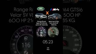 Range Rover Velar Sv V8 5.0L 600 Hp 2160 Kg Vs Bmw M4 Gtsi6 3.0L 500 Hp 1585 Kg