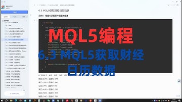 6.3 MQL5获取财经日历数据(2024年MT5编程快速入门教程)