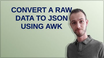 Convert a raw data to json using awk