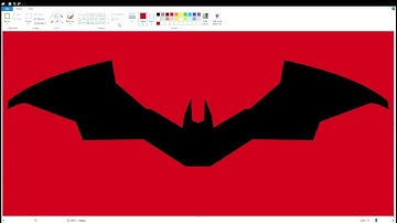 How to draw THE BATMAN logo ( 2022 Film ) 🦇 using MS Paint | How to draw on your computer