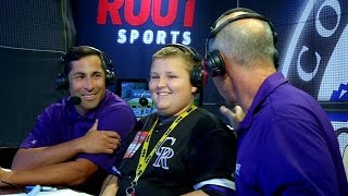 WSH@COL: Young fan joins the Rockies broadcast
