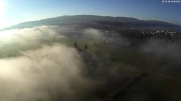 RC ASW28 flying around the clouds