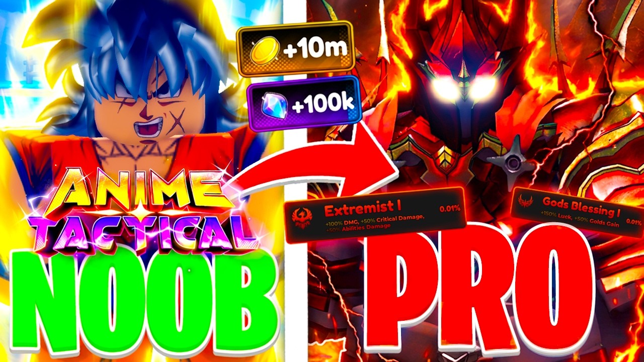 Going From a NOOB To 0.006% SECRET In Anime Tactical!