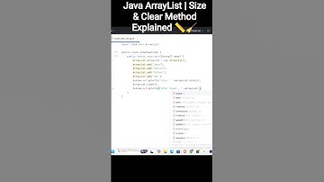 Java ArrayList | Size & Clear Method Explained 📏🧹#coding #learnwithrehan #programming #javatutorial