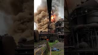 Incendio Arcelor Gijón, el horno alto A