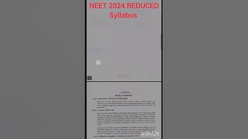 NEET 2024 REDUCED Syllabus||Neet New NCERT Syllabus || NTA Reduced NEET Syllabus #neet #neet2023