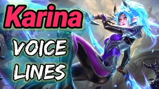 Karina voice lines and quotes - dialogues Mobile Legends