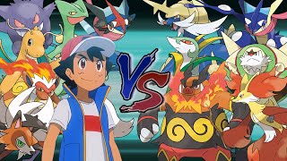 Pokemon Battle Of Starter: Ash Vs Unova and Kalos Starters