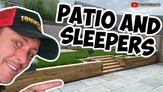 small patio and sleeper job. #construction #patio #sleepers