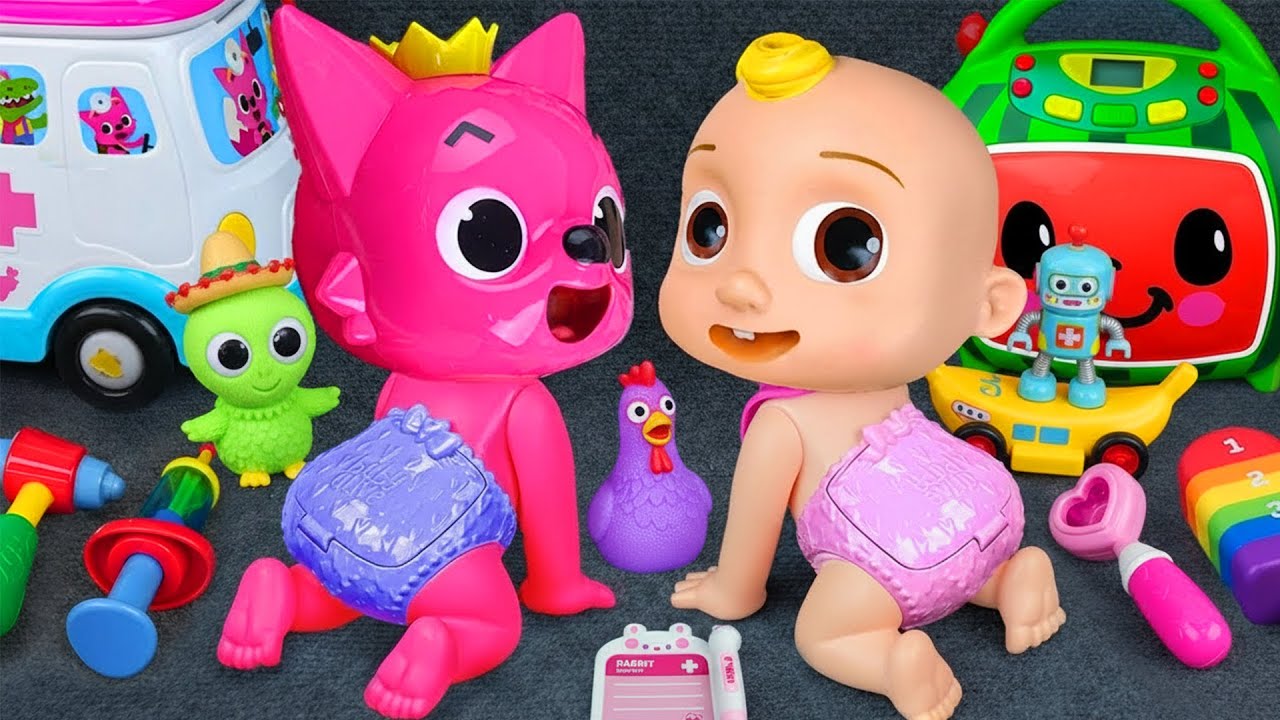 19 Minutes Satisfying with Unboxing COCOMELON Collection, Pinkfong Ambulance Playset Collection ASMR