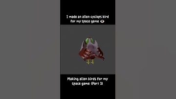 3d model of an alien cyclops bird forMy space game #devlog #alien #indiegameDev #space #bird #gaming