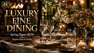 Luxury Fine Dining Music 4K Elegant Piano, Violin & Strings for Dinner, Wine and Restaurant Ambience
