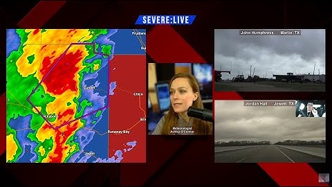 Live Weather Coverage - Texas Tornado and Large Hail Threat - SevereStudios Storm Chasers