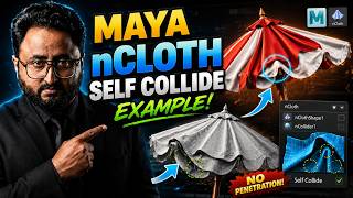 Cloth Overlapping with Self Collision in Maya