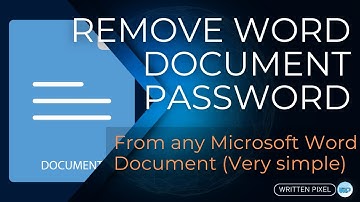 Remove password from any Microsoft Word document + Office 365 (Very simple)