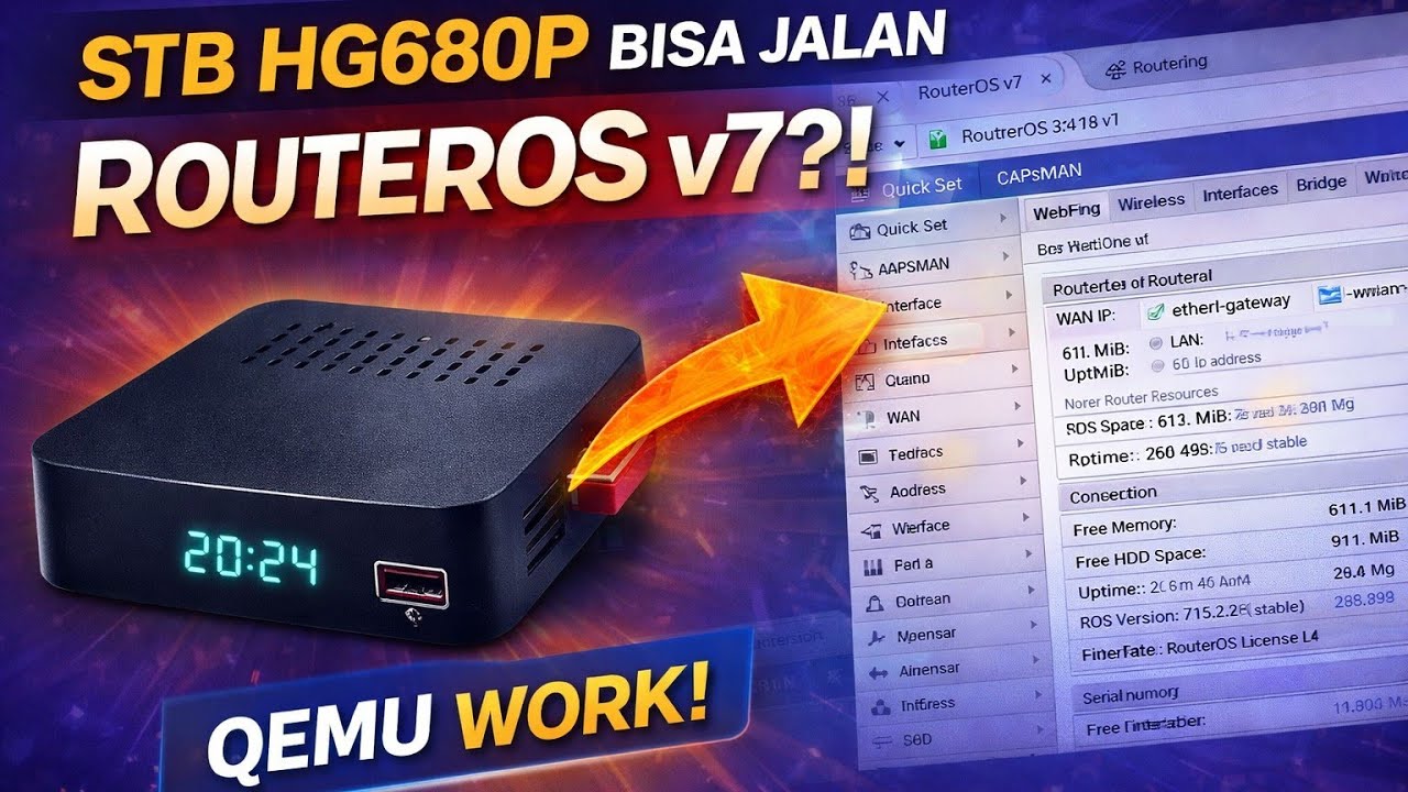 Install RouterOS v7 di STB HG680P Pakai QEMU | Work 100% Tested - YouTube