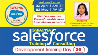 26.SalesforceDevelopmentDMLDrawbacksDatabaseClassMethodSynchronousAsynchronousBatchApexClass