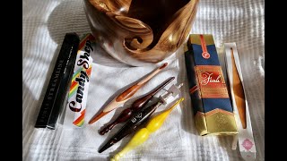 Furls Crochet Hooks Unboxing - Alpha Series + Candy Cane + Peppermint & Swirl Streamline + Yarn Bowl