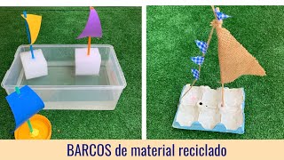 Manualidades infantiles Escuela de Verano | Barcos De Material Reciclado | Recycled CRAFTS