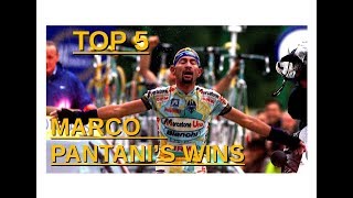 Top 5 Marco Pantani's Wins  Le 5 migliori vittorie di Marco Pantani