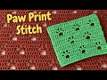 This Paw Print Crochet Stitch Is Perfect for Pet Blankets! 🐾