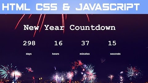 New Year Countdown using HTML CSS & JS