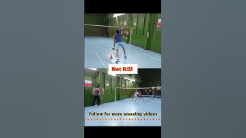 " Net Kill " Watch Full Video 👇#shorts #badminton #badmintontraining
