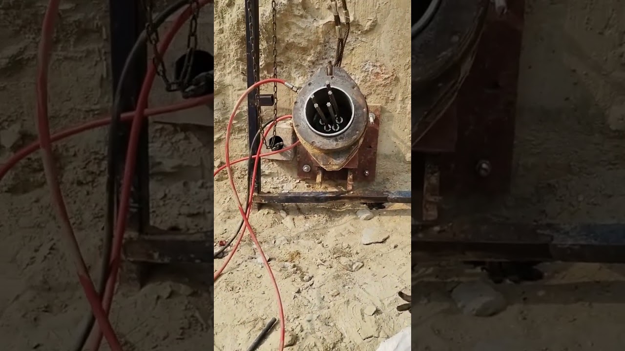 cable anchor stressing||cable anchor load 40ton capacity ground anchoring test