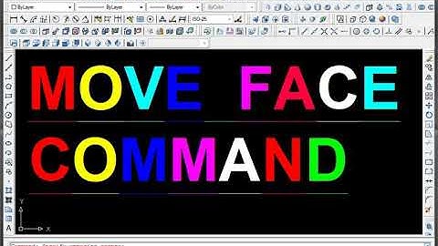The MOVE FACE command in AutoCAD in urdu
