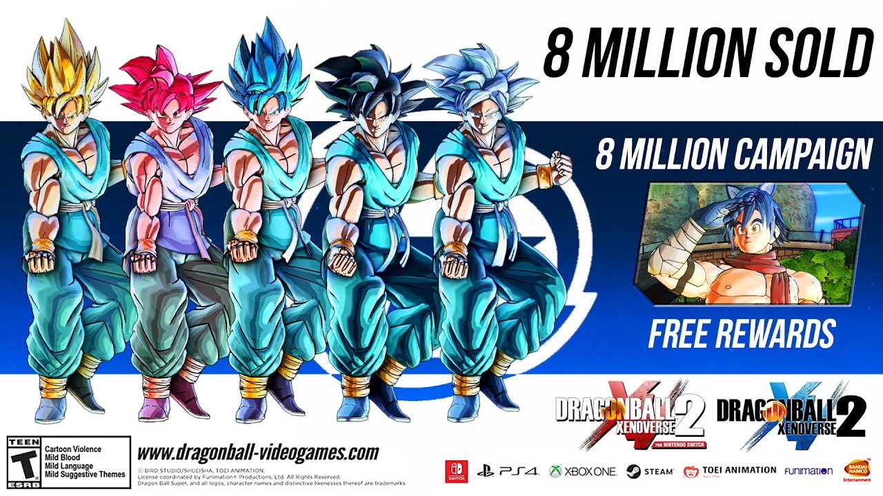 Dragon Ball Xenoverse 2 Free Rewards Celebrate 10 Million Sales