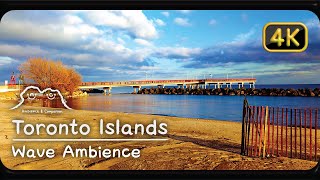 Centre Island Beach, Toronto, Canada • Wave Ambience • 10 hours 4K relaxing sound study work & sleep